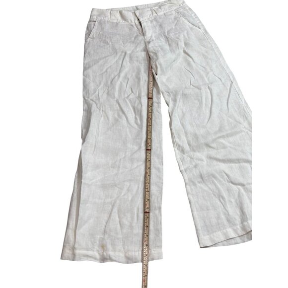 London Jean The Marisa Fit Womens White Linen Wide-Leg Pants Size 0 - Picture 8 of 12
